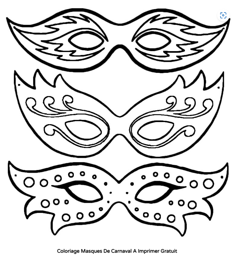 Masque à imprimer : tous nos masques de Carnaval avec Tête à modeler