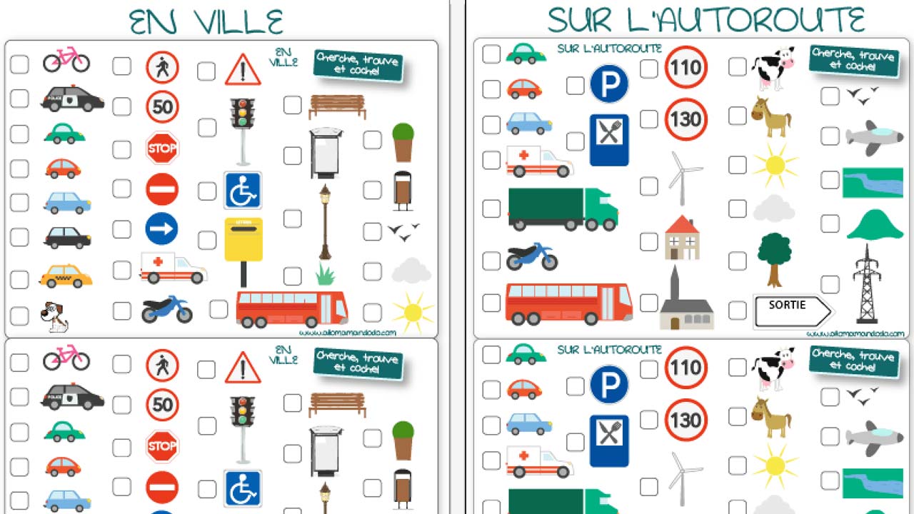 Jeux gratuits à imprimer pour occuper vos enfants sur la route des