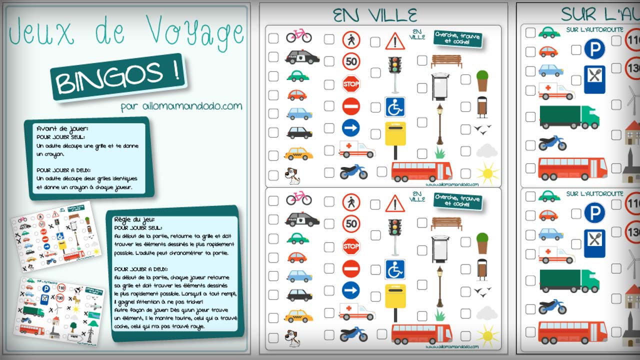 5 jeux éducatifs à imprimer pour les longs trajets en voiture, train ou avion