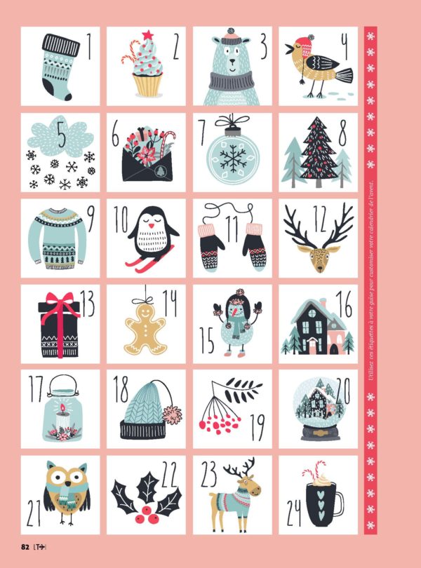 Des étiquettes pour calendrier de l'avent à imprimer gratuitement