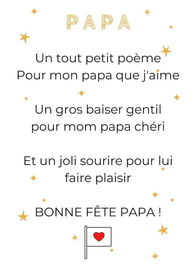 poème fête des pères
