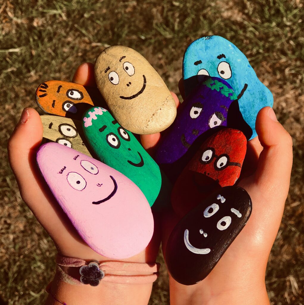 Des galets en Barbapapa