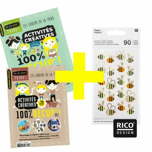 Pack Récup : hors-série 8, hors-série 1 et stickers abeilles brillants